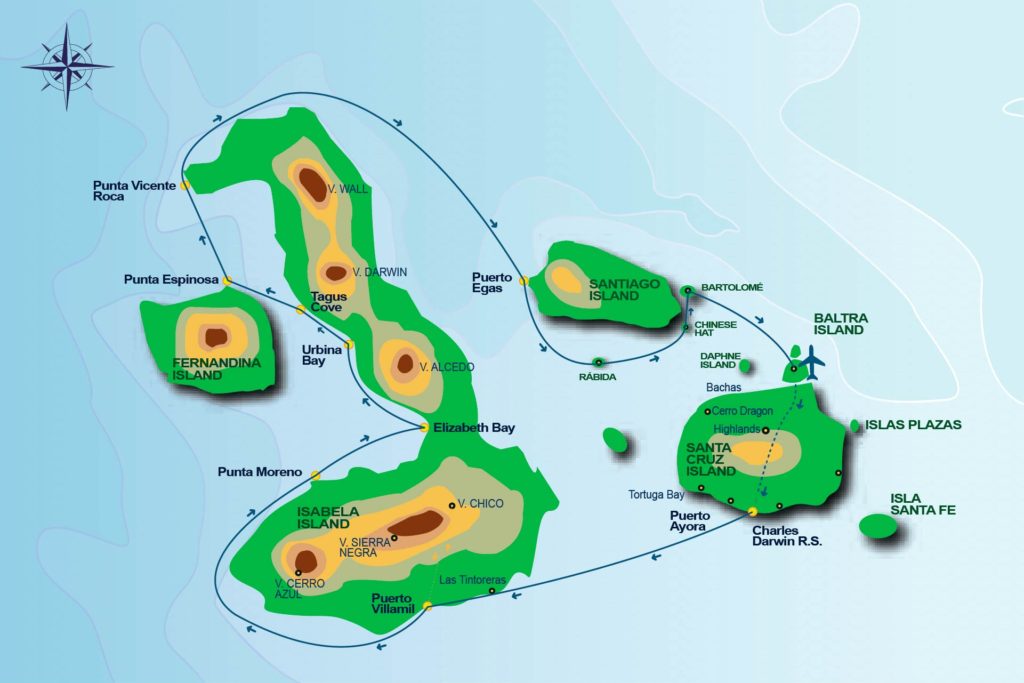 8 Days Itinerary onboard the Anahi Yacht Catamaran / Itinerario de 8 días a bordo del Yate Catamarán Anahi
