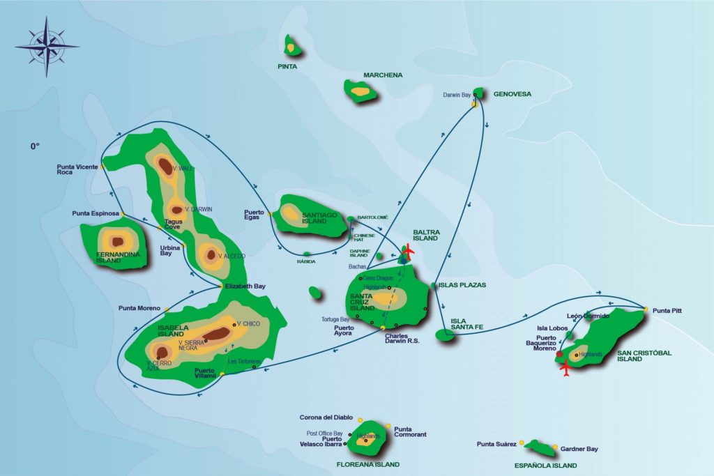 12 Days Itinerary onboard the Anahi Yacht Catamaran / Itinerario de 12 días a bordo del Yate Catamarán Anahi